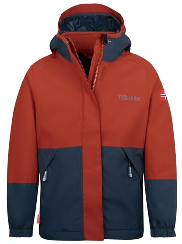 Trollkids Kids Kjerak 3in1 Jacket 104, red Clay/Mystic Blue