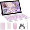 Android 13 Tablet, 10.1 Inch 8GB RAM+128GB ROM/1TB Expandable Tablet PC, Quad-core 2.0GHz Processor, 1280*800 10 HD Touch Screen, 2.4G/5G WiFi 6 BT 5.0, 2 in 1 Tablets with Keyboard Case Mouse Stylus