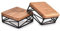 Indus Lifespace Erhöhung, quadratischer Ständer aus Holz für Küche/Badezimmer/Theke/Pflanzenständer, 2 Stück (10,16 cm x 10,16 cm x 4,44 cm)