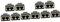 Mikikit 2sets 1 to 2 Splitter Socket Ethernet Extender Adapter Gigabit Ethernet Connector 5pcs*2