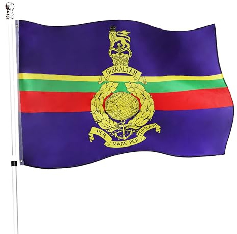Lot de 2 grands drapeaux de la Royal Marines 152 x 91 cm