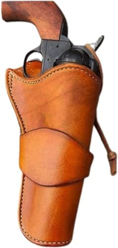 PU-Leder Pistolenhalfter Vintage, verdecktes Pistolenholster Revolverholster, vertikales horizontales Pistolenholster für Western Cowboy Piratenzubehör Schwarz,Black,Size