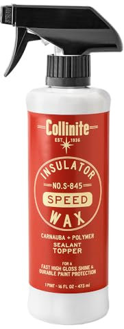 Collinite S-845 Insulator Wax Speed-Carnauba + Polymer Sealant+Spray Wax Topper. High Gloss Shine + Paint Protection & Durable Hydrophobics. Fast Spray& Wipe Results for Cars, Trucks, RV (16 fl oz)
