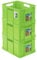 PAFEN 3x Euro Stapelbox 16l - 35 x 27 x 21 cm – Eco Aufbewahrungsbehälter Euro-box Stapelkasten Transport Eurobehälter aus PP, Grass Green