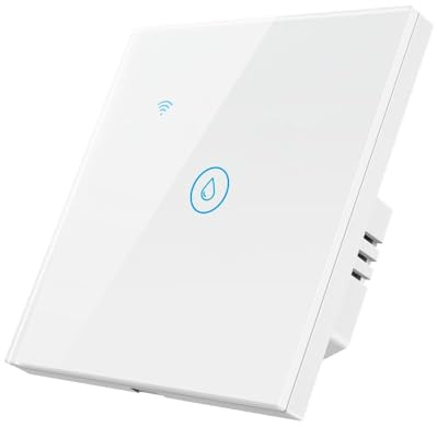 Homekit EU 20A interruttore scaldabagno intelligente, pannello tattile in vetro, funziona con Apple Homekit, nessuna linea neutra necessaria e linea neutra doppia modalità.