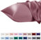 Vielit 2er Set Satin Kissnbezug 40 x 80 mit Zip,Weich wie EIN Silk Pillowcase,wie Seidenkissenbezug Geeignet für Curly Haar,Satin Kopfkissenbezug Kissenbezüge Rosa Kissenhülle