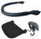 Colu Kid 3-teiliges Set für Kinderwagen, PU-Leder, Armlehne, Fußstütze und Haken, kompatibel mit Babyzen YOYO 2 und YOYO+ Kinderwagen (schwarz)