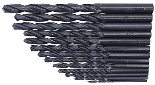 Juego de Brocas Helicoidales, 13 Brocas HSS de Titanio para Metal, Madera, Plástico, Diseño de Rápido, ángulo de Borde Exterior de 135°, Equipado con Caja de Hierro, ángulo de