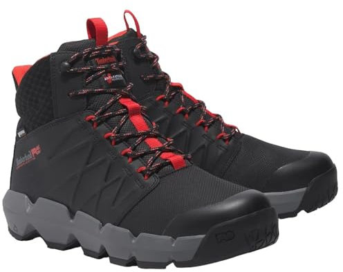 Timberland PRO Morphix Stivali Antinfortunistici Uomo (44,5 EU) (Nero, Rosso)