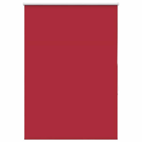 vidaXL Verdunkelungsrollo Rot 110x130cm Stoffbreite 105,7cm Polyester, Rollo, Klemmfix, Thermorollo, Verdunklungsrollo, Klemmrollo, Fensterrollo