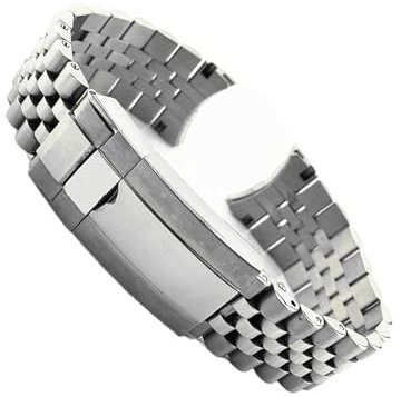 EMAIGlPO Oyster-Edelstahlarmband, passend for massives Armband der for Rolex/Submariner-Serie(Silver-No logo)