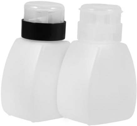 CALLARON 2stücke Pumpflasche Für Nagellackentferner Transparent Leer Aus Kunststoff Dosierflasche Für Nagelpflege Praktischer Flüssigkeitsspender Mit Druckverschluss