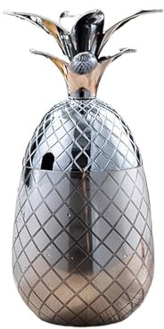 CDULOKLB Cocktail Shaker，Pineapple Ice Bucket, Stainless Steel Mugs Bar Tools, for Bar Ktv Kitchen Outdoor Party Supplies
