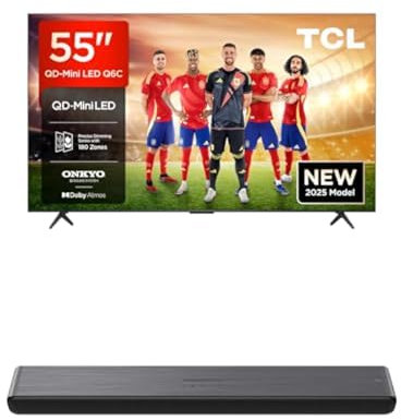 TCL 55Q6C 55” QD-Mini LED Smart TV S45HE Barra de Sonido