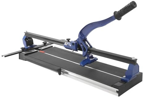 Fyssnn Fliesenschneider 600mm/1200mm Manuell - Mit Infrarot & Präzisions-Skalen & 180° Drehbeinen Präzise Schnitte Flisenschneidmaschine Ideal für DIY, Bau, Fliesenleger Werkzeug (Blau, 600mm)