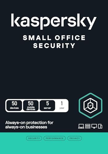 Kaspersky Small Office Security for Desktops, Mobiles and File Servers | 50-Desktops | 50-Mobile devices | 5-File Server | 50-Users | 1 Year | Activation Code by Post