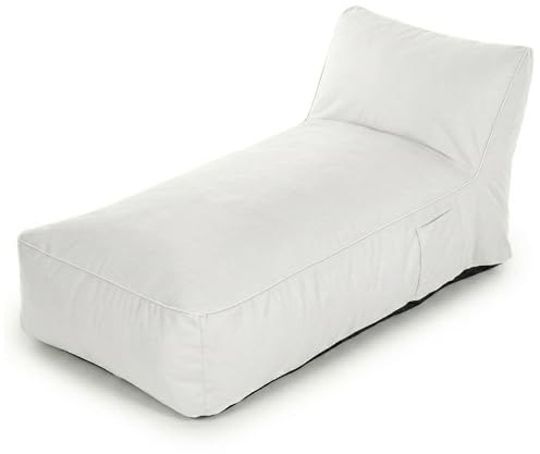 80 Oak Premium XXL Outdoor Sitzsack-Liege mit Memory Foam Füllung, wetterfest & UV-beständig, 600D Oxford Nylon, für Garten, Balkon, Pool (Beige/Hellgrau/Dunkelgrau) (Hellgrau, Sitzsack lang)