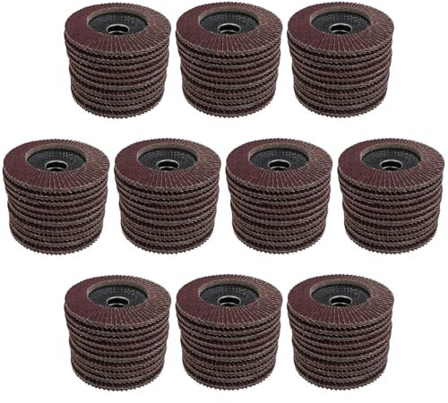 100 x Flap Discs 40 Grit Angle Grinder 4.5 (115mm) Flat Sanding Grinding AU025