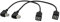 CERRXIAN 9 Inch USB2.0 B Cable Combo USB2.0 B Left Angle & Right Angle Male to USB 2.0 B Female Data Sync Cable (1 Pair）
