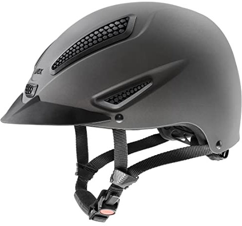 uvex perfexxion II - robuster Reithelm für Damen und Herren - individuelle Größenanpassung - optimale Belüftung - anthracite matt - 55-58 cm