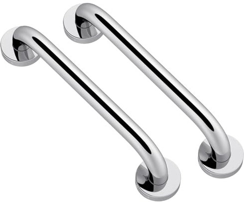 Neoteck 2 x Barra de Agarre para Baño Asa de Seguridad 12 Pulgadas / 30cm Acero Inoxidable Antideslizante Ducha Agarre de Pared Manija Manija Toallero