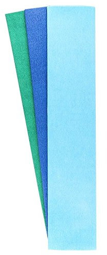 Ideen mit Herz Krepp-Papiere, 50cm x 200cm, 3 Stück (himmelblau, blau, aquagrün)