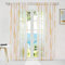 ESLIR Gardinen mit Schlaufen Vorhänge Gardinenschals Transparent Schlaufenschal Wellen Muster Voile Orange BxH 140x145cm 1 Stück