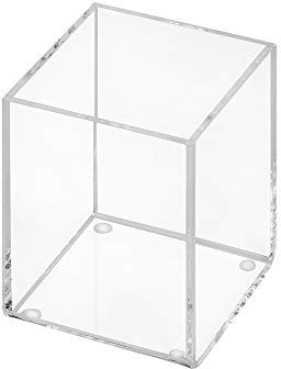 Aufbewahrungsbox aus Acrylglas 75x75mm, 100mm Hoch, transparent/durchsichtig/Kunststoff/Quadratisch/Sammelbox/ohne Deckel - Zeigis®