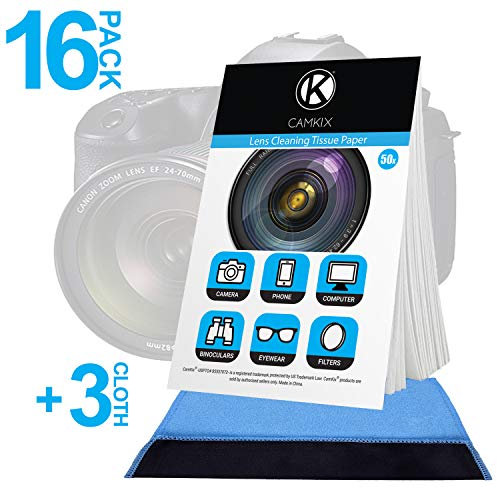Camkix Kit de Nettoyage pour lentilles optiques et appareils Photo Reflex numériques Comprend 1 Stylo de Nettoyage Double,1 Vaporisateur Vide réutilisable, 1 Pinceau pour Objectif,