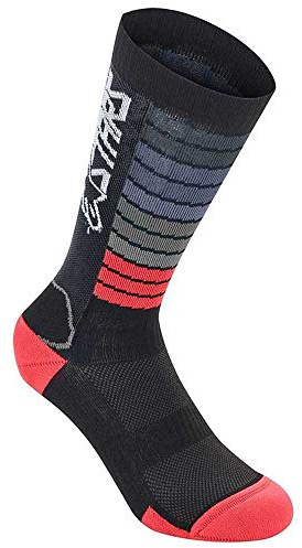 Alpinestars Alpinestar Unisex Drop Socks 22 Bekleidung, Schwarz/Hellrot, L