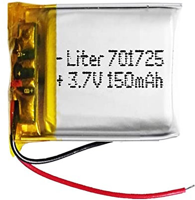Akku 701725 LiPo 3.7V 150mAh 0.555Wh 1S 5C Liter Energy Battery Lithium Polymer Batterien Schutzplatine für Elektronik Wiederaufladbar - Nicht geeignet für Funksteuerung 27x17x4mm (150mAh|701725)
