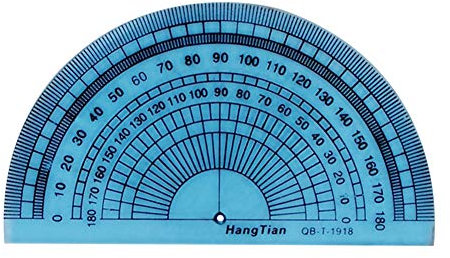 Utoolmart 10 cm Winkelmesser, Lineal, Winkelmesser, Schwingarm, Schule, Büro, Zeichenwerkzeug, Kreis, Winkelmesser, Klassenzimmer, 50 Stück
