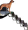 Verbesserte Hundetreppe, Metallrahmen, faltbar, große Hundetreppe, leicht, tragbar, Haustierleiter, Rampe für Autos, SUVs und Hochbett, 5 Stufen