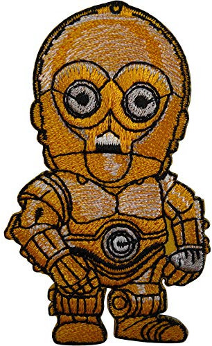 C3PO Starwars Patch Embroidered Badge Iron Sew On Clothes Bag Shirt Fancy Dress