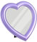 BinaryABC Kosmetikspiegel, Herzform, für den Schreibtisch, Schlafzimmer, Valentinstagsgeschenk (lila)