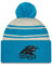 New Era Carolina Panthers NFL 2022 Sideline Sport Knit Chrome White Blue Beanie - One-Size