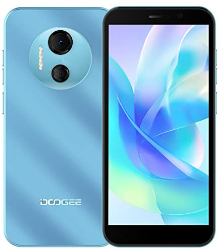 DOOGEE Android 12 Smartphone Offerta X97 PRO, Helio G25 Octa Core 4GB+64GB, Doppia Fotocamera 12MP, 6,0’’ HD+ Telefono Cellulare, DUAL SIM+SD (3 Slot per Schede), NFC GPS Sblocco Facciale Blu