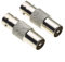 BNC-Buchse auf TV-Stecker Koax-Stecker-Adapter, 50 Ohm, vernickelt Messing Körper - Stecker-Buchse-Adapter, Koax-Adapter 2, Koaxial-Adapter für Wi-Fi Radios Externe Antennenanschluss - 2 Stück