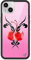 Wildflower Cherry Girls R 4EVER Hülle, kompatibel mit Apple iPhone 14 Plus, trendy, niedlich, rosa, schwarz, kirschfarben, schützender schwarzer Stoßfänger, 1,2 m Falltest zertifiziert, kleines