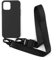 PuYu Zhe Compatible iPhone 12 Pro Max Crossbody Silicone Soft Matte Case, TPU Shell Adjustable Neck Cord Strap, Shockproof Lanyard Case-Black