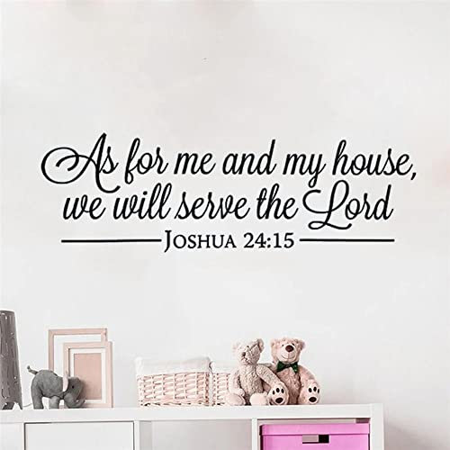 Joshua 24:15 Bible Verse Vinyl Wall Sticker Quotes Word Schlafzimmer Aufkleber Hause Dekoration Abnehmbare Wandmalereien55x18cm
