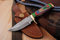 Damast Messer Damaszener Stahl Jagd Knife Damascus Hunting 5025EK