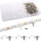 VISSQH 400Pcs 200 Set Clip Strisce LED,clip fissaggio strisce led 10mm 5050 RGB con Viti (Trasparente) Per la striscia luminosa a LED a 4pin