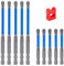 Saipor 10pcs Magnetic Special Flat Slotted Phillips Cross Head Screwdriver Bit Sets for Electrician PH2 Bit 1/4 Inch Hex Shank Screw Driver Drill Bit Used on Circuit Breakers