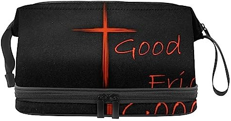 Make-up-Tasche für Damen, Kosmetiktasche,Guter Freitag,Kosmetik-Organizer-Tasche,tragbare Reise-Make-up-Tasche