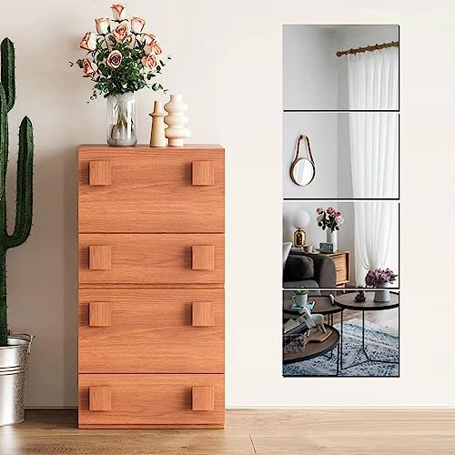 Large Full Length Mirror for Walls, Shatterproof Acrylic Wall Plexiglass Big Mirror Bathroom Wall-Mounted Full Body Mirrors for Make Up Baby Room Mirror Living Room Entryway Bedroom Decor Decoration