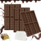 Gigmeta 3 Stück Schokoladenform, Schokoladenform Silikon mit Schaber, Silikonform Schokoladentafel Tief Schokoladentafel Form für Schokolade Praline Süßigkeiten
