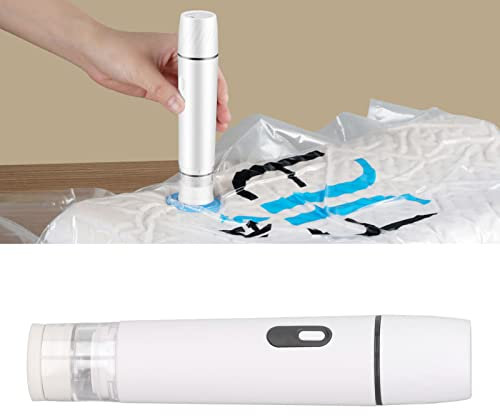 Pompe à Air Électrique 4-5,2V 2,5W -50 à 60 kPa Extracteur et Scellage Sous Vide Portable Compact Machine Pompe de Vide Multi-Usages pour Cuisine (Blanc)
