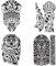 Maori 4 - Tatuaje de brazo tribal, tatuaje temporal, tatuaje falso, 4 hojas