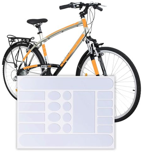 Ormromra Pellicola protettiva per vernice per bicicletta, colore bianco trasparente, per mountain bike, bici da trekking, bici da corsa